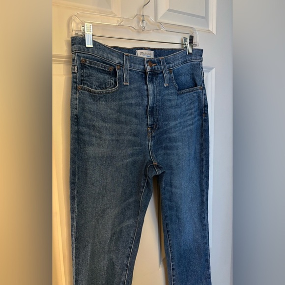 Madewell High Rise Slim Boy Jean in Medium Blue, Size 27 Petite - Picture 2 of 10